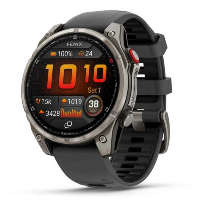 Garmin Fenix 8 Pro 47 мм Amoled Sapphire Titanium with Graphite/Black Silicone Band (010-03198-10/010-03198-11)