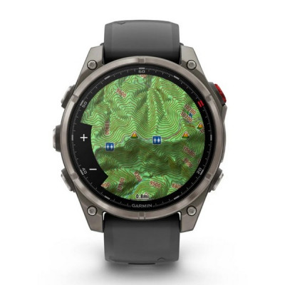 Garmin Fenix 8 Pro 47 мм Amoled Sapphire Titanium with Graphite/Black Silicone Band (010-03198-10/010-03198-11)