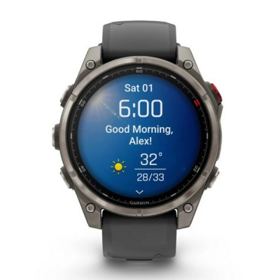 Garmin Fenix 8 Pro 47 мм Amoled Sapphire Titanium with Graphite/Black Silicone Band (010-03198-10/010-03198-11)