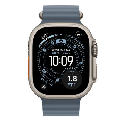 Ремешок Apple Ocean Band 49 мм Anchor Blue / Natural Titanium Finish