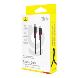 Кабель Baseus Dura Series USB-C - USB-C 100W 1 м (P10377803U01-01) Black Red