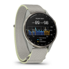 Умные часы Garmin Approach S72 47 мм Silver/Citron Titanium Bezel with Fog Gray/Citron ComfortFit Fabric Band (010-04148-01)