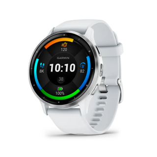 Garmin Venu 3 45 мм Серебряный безель, белые (010-02784-00)