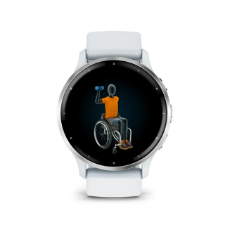 Garmin Venu 3 45 мм Серебряный безель, белые (010-02784-00)