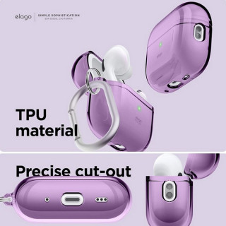 Чехол Elago Clear Hang case для AirPods Pro 2 (2022) (EAPP2CL-HANG-DPU) фиолетовый