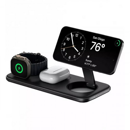 Беспроводное зарядное устройство Satechi Qi2 Trio Wireless Charging Pad 3-в-1 (ST-QTPM-EA) черный