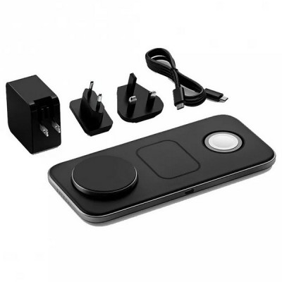 Беспроводное зарядное устройство Satechi Qi2 Trio Wireless Charging Pad 3-в-1 (ST-QTPM-EA) черный