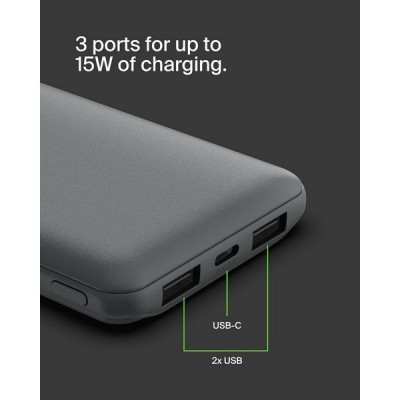 Внешний аккумулятор Belkin BoostCharge 10000mAh (BPB011btGY) Gray / Серый