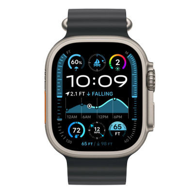 Ремешок Apple Ocean Band 49 мм Black / Natural Titanium Finish