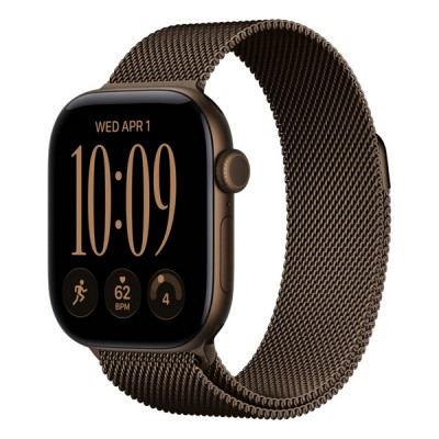 Apple Watch Series 12, 42 mm, Dark Bronze Aluminum, Dark Bronze Milanese Loop
