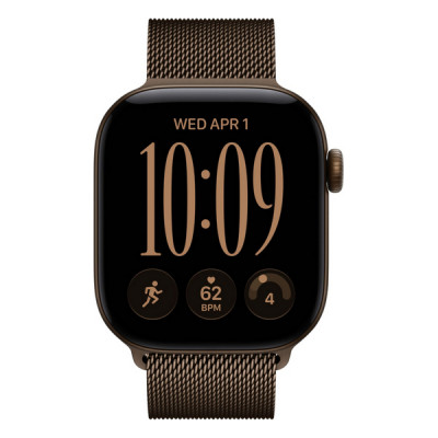 Apple Watch Series 12, 42 mm, Dark Bronze Aluminum, Dark Bronze Milanese Loop