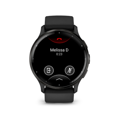 Garmin Venu 3 45 мм — черный корпус, серый безель (Slate)