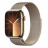 Apple Watch Series 9 (GPS + Cellular), 41 мм, корпус из нержавеющей стали золотого цвета, золотой миланский ремешок