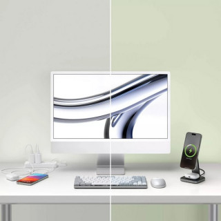 Беспроводное зарядaное устройство Satechi 2-in-1 Foldable QI2 Wireless Charging Stand (ST-Q21FM) серый космос