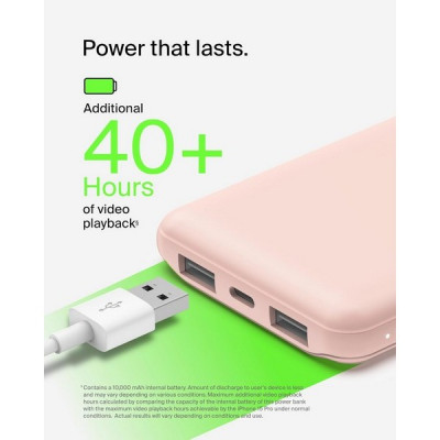 Внешний аккумулятор Belkin BoostCharge 10000mAh (BPB011btRG) Rose Gold