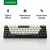 Клавиатура механическая проводная Ugreen K371 USB Wired Mechanical Keyboard RU (55655) Черный/Темно-золотой