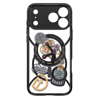 Чехол Spigen Ultra Hybrid c11 Chronos (MagFit) для iPhone 17 Pro Max черный/часы (ACS10407)