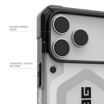 Чехол UAG Pathfinder Clear для iPhone 17 Pro Max 6.9" (114552114333) Ice/Silver