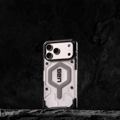 Чехол UAG Pathfinder Clear для iPhone 17 Pro Max 6.9" (114552114333) Ice/Silver