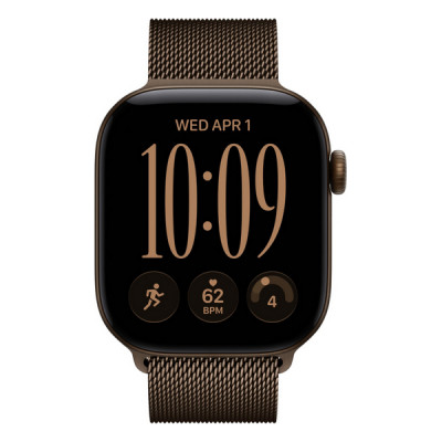 Apple Watch Series 12, 46 mm, Dark Bronze Aluminum, Dark Bronze Milanese Loop