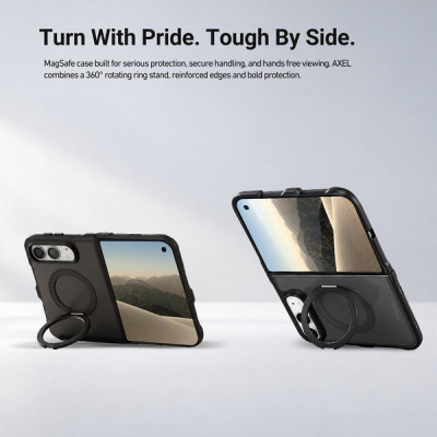 Чехол Hyphen Axel Ring Stand для iPhone Duo (HPC-RMBLK18F1327) Black
