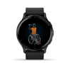 Garmin Venu 3 45 мм – черный корпус с кожаным ремешком (Slate Black Leather)
