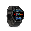 Garmin Venu 3 45 мм – черный корпус с кожаным ремешком (Slate Black Leather)
