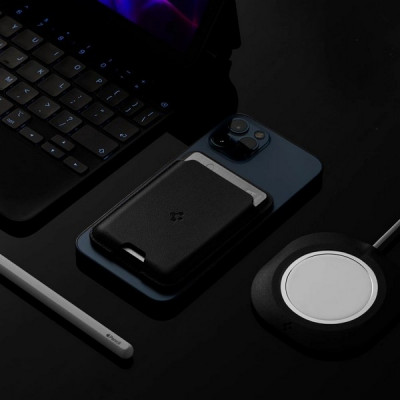 Магнитный картхолдер Spigen Valentinus (AMP02284) Black / Черный