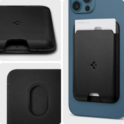 Магнитный картхолдер Spigen Valentinus (AMP02284) Black / Черный
