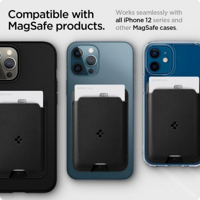 Магнитный картхолдер Spigen Valentinus (AMP02284) Black / Черный