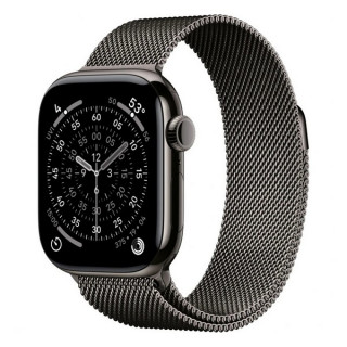Apple Watch Series 11, 42mm, титан синевато-серого цвета, миланский сетчатый браслет