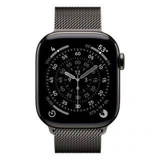 Apple Watch Series 11, 42mm, титан синевато-серого цвета, миланский сетчатый браслет