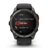 Garmin Fenix 8 Pro MicroLED 51 мм Carbon Gray DLC Titanium с ремешком Pebble Gray