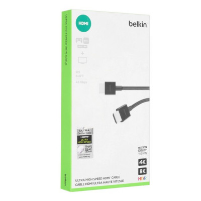 Кабель Belkin Braided 8K Ultra High Speed HDMI 2.1 2м (AV10176bt2M-BLK) Black / Черный