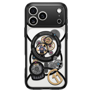 Чехол Spigen Ultra Hybrid c11 Chronos (MagFit) для iPhone 17 Pro черный/часы (ACS10408)