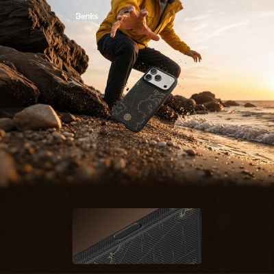 Усиленный чехол Benks ArmorEdge Navigator Air Kevlar Case для iPhone 18 Pro/17 Pro 6.3" (C.K.FL.AP.SJ.0069)