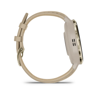 Умные часы Garmin Venu 3S 41 мм Безель из нержавеющей стали из мягкого золота, корпус французского серого цвета и кожаный ремешок (010-02785-55)