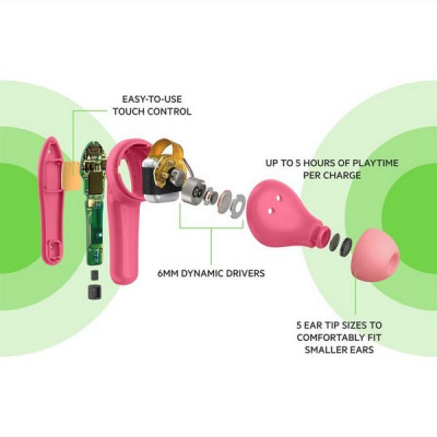 Беспроводные наушники Belkin SoundForm Nano True для детей (PAC003BTPK) Pink