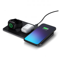 Беспроводное зарядное устройство Satechi Trio Wireless Charging Pad (ST-X3TWCPM) серый космос