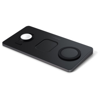 Беспроводное зарядное устройство Satechi Trio Wireless Charging Pad (ST-X3TWCPM) серый космос