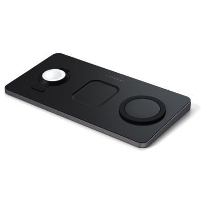 Беспроводное зарядное устройство Satechi Trio Wireless Charging Pad (ST-X3TWCPM) серый космос