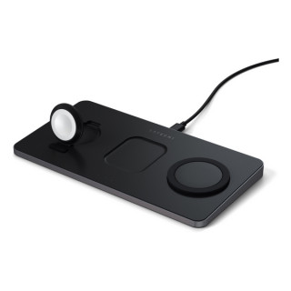 Беспроводное зарядное устройство Satechi Trio Wireless Charging Pad (ST-X3TWCPM) серый космос