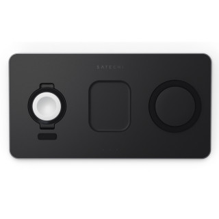 Беспроводное зарядное устройство Satechi Trio Wireless Charging Pad (ST-X3TWCPM) серый космос
