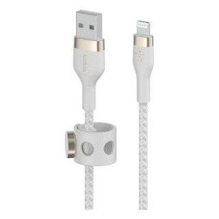 Кабель Belkin BoostCharge Pro Flex Braided Lightning - USB-A 1 м (CAA010bt1MWH) White