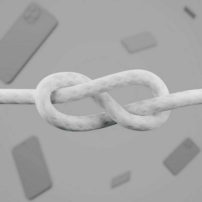 Кабель Belkin BoostCharge Pro Flex Braided Lightning - USB-A 1 м (CAA010bt1MWH) White