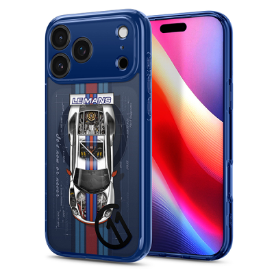Чехол Spigen Ultra Hybrid c11 Le Mans (MagFit) для iPhone 17 Pro Max темно-синий (ACS10411)