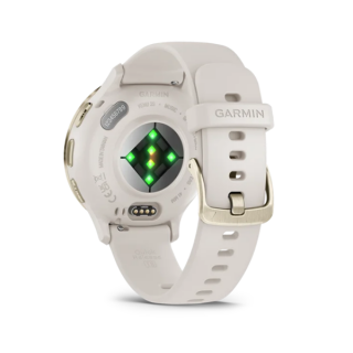 Умные часы Garmin Venu 3S 41 мм Безель из нержавеющей стали из мягкого золота, корпус из слоновой кости и силиконовый ремешок (010-02785-04)