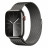 Apple Watch Series 9 (GPS + Cellular), 45 мм, корпус из нержавеющей стали цвета графит, миланский ремешок