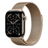 Apple Watch Series 11, 42mm, титан золотого цвета, миланский сетчатый браслет