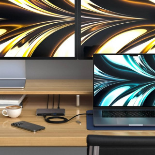 Хаб Satechi Thunderbolt 4 Slim Hub (ST-T4SHM-EU) серый космос